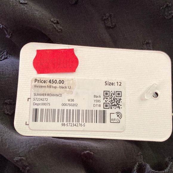 NWT Sheer Lacy Embroidered Button Down - Picture 9 of 9